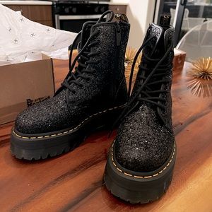 Dr. Martens Black Jadon Chunky Glitter Boots BRAND NEW